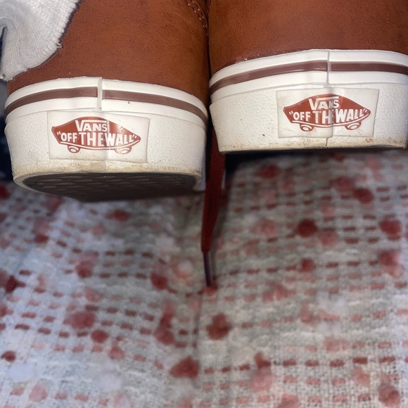 Men’s Brown Leather Vans size 8 - Picture 4 of 6